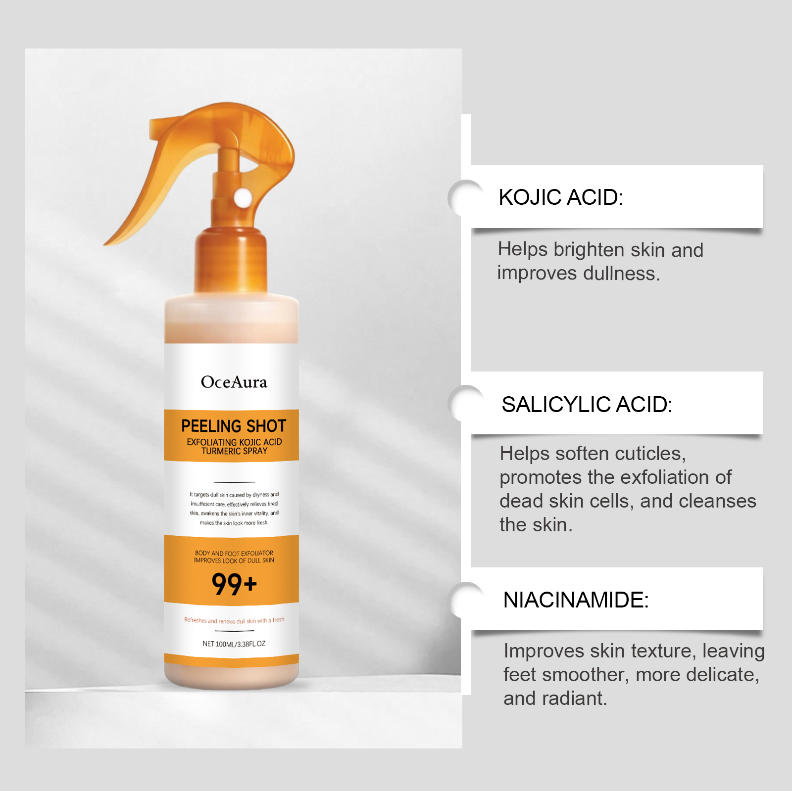Kojic Acid Turmeric Spray and  - đánh giá và giá Turmeric