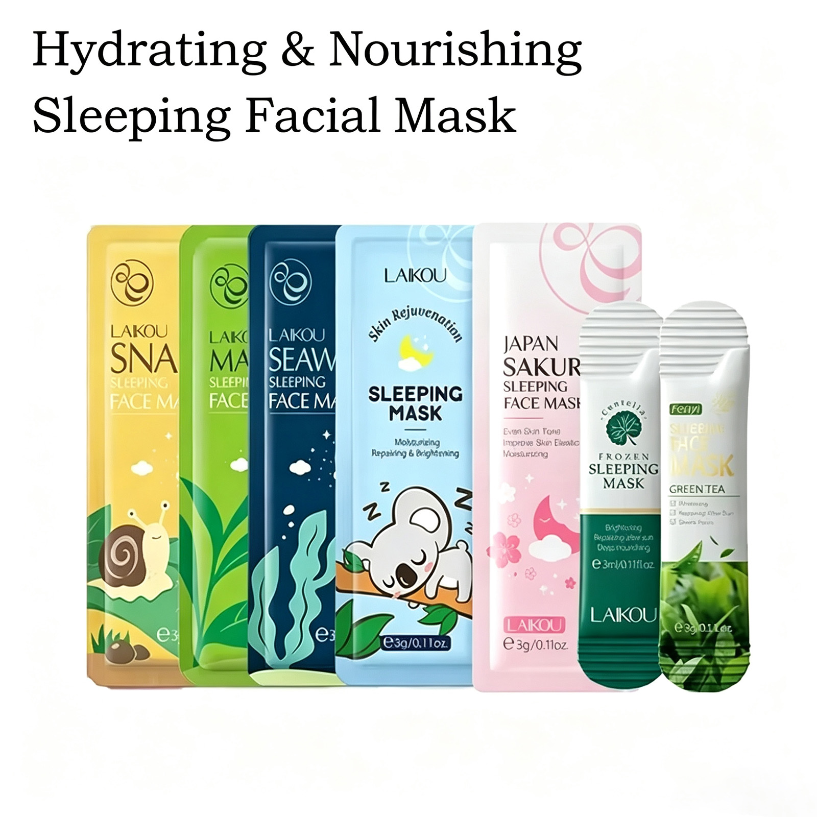 LAIKOU 7PCS Sleeping Facial Ma - đánh giá và giá Chamomile Tea