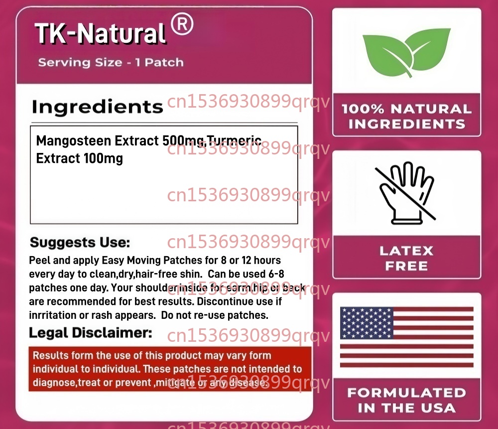 30 Patches Mangosteen + Turmer - đánh giá và giá Turmeric